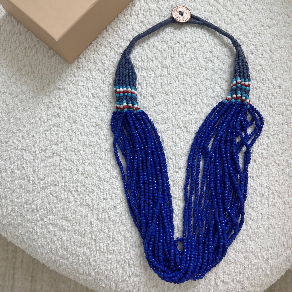 Blue Single Strand Beaded Necklace, Beaded Necklace, Mixed Blue Bead  Necklace, Seed Bead Necklace, Beaded Necklaces, Mix Beaded Necklace - Etsy